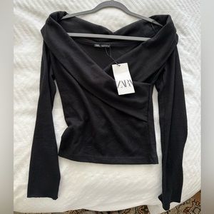 zara black top